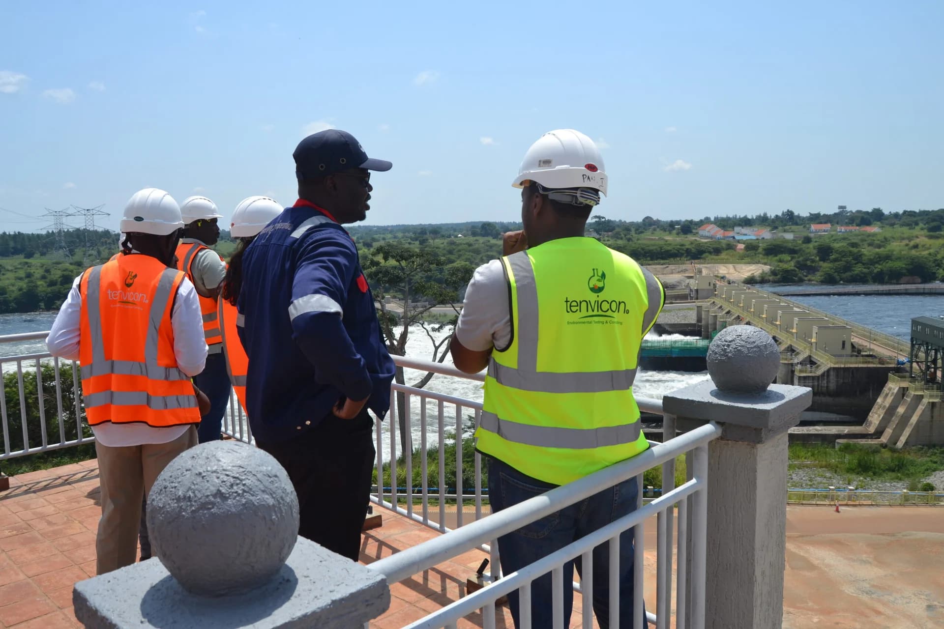 Tenvicon team conducting infrastructure inspection at a dam
