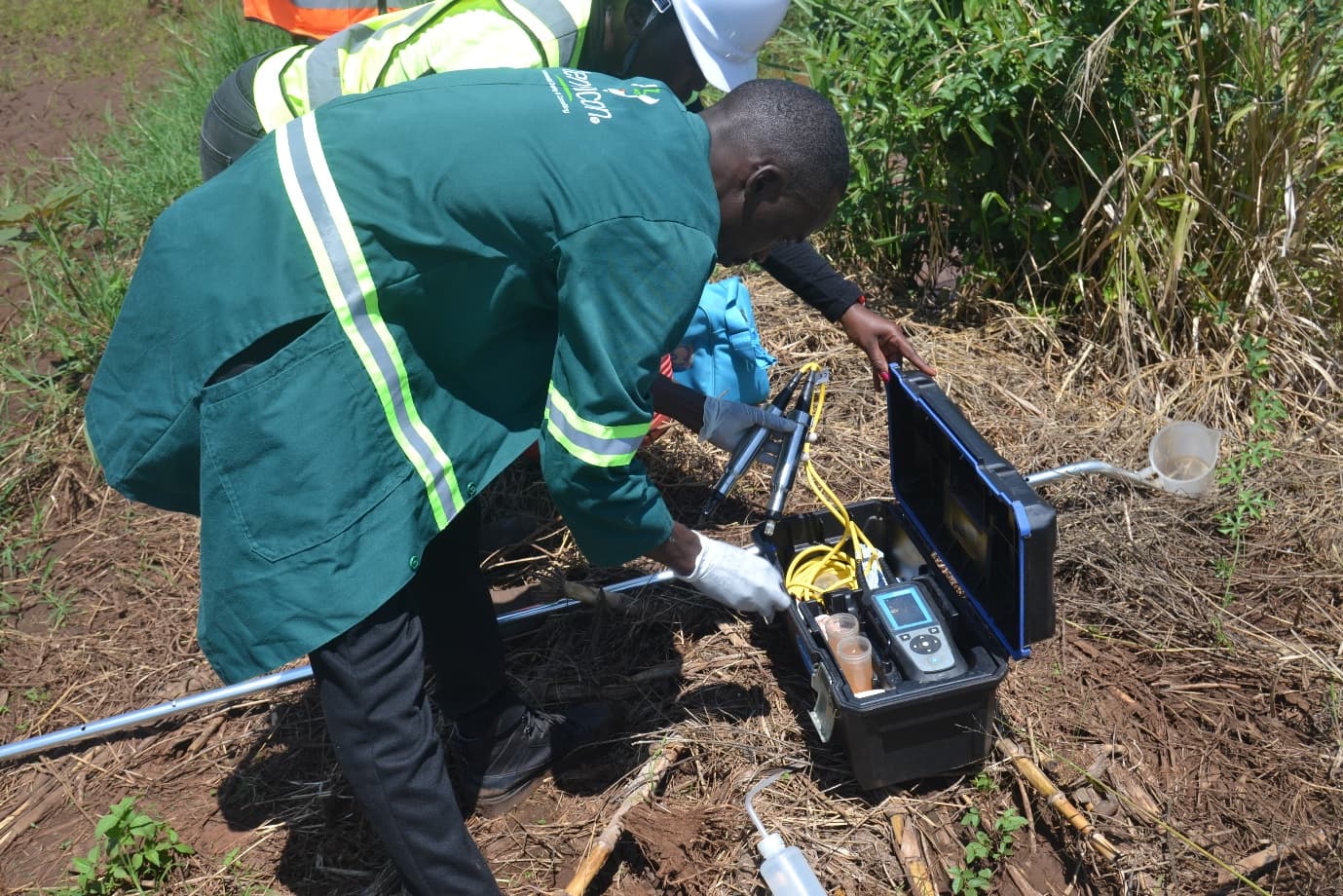 Tenvicon technician conducting environmental field testing